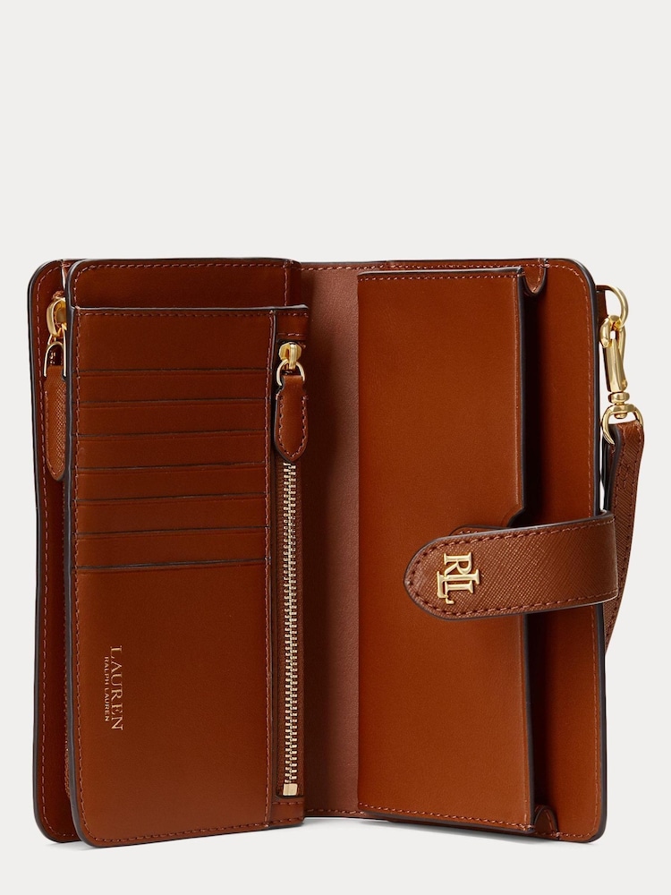 Lauren Ralph Lauren Crosshatch Leather Tech Wristlet Bag - Image 3 of 3