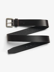 Superdry Black Badgeman Leather Logo Belt - Image 2 of 4