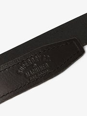 Superdry Black Badgeman Leather Logo Belt - Image 4 of 4