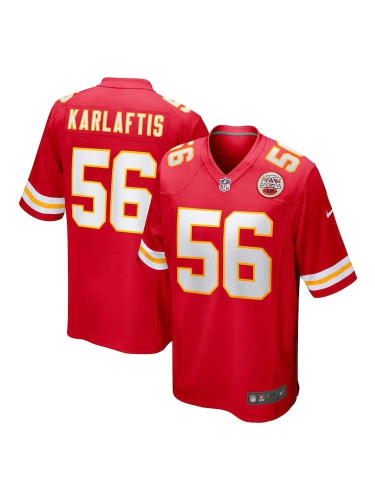 Nike Red NFL Kansas City Chiefs Home Game Jersey - George Karlaftis - Image 1 of 3