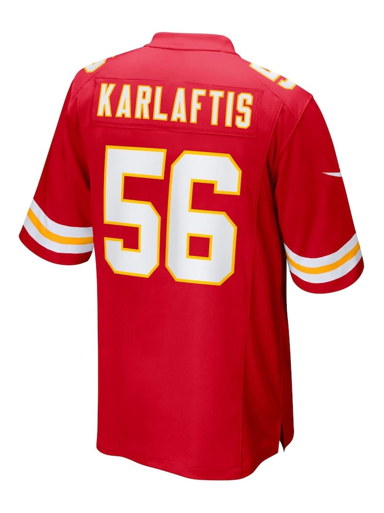 Nike Red NFL Kansas City Chiefs Home Game Jersey - George Karlaftis - Image 3 of 3