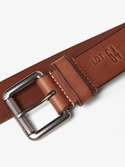 Superdry Tan Badgeman Leather Logo Belt - Image 3 of 4