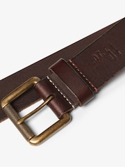 Superdry Brown Badgeman Leather Logo Belt - Image 3 of 5