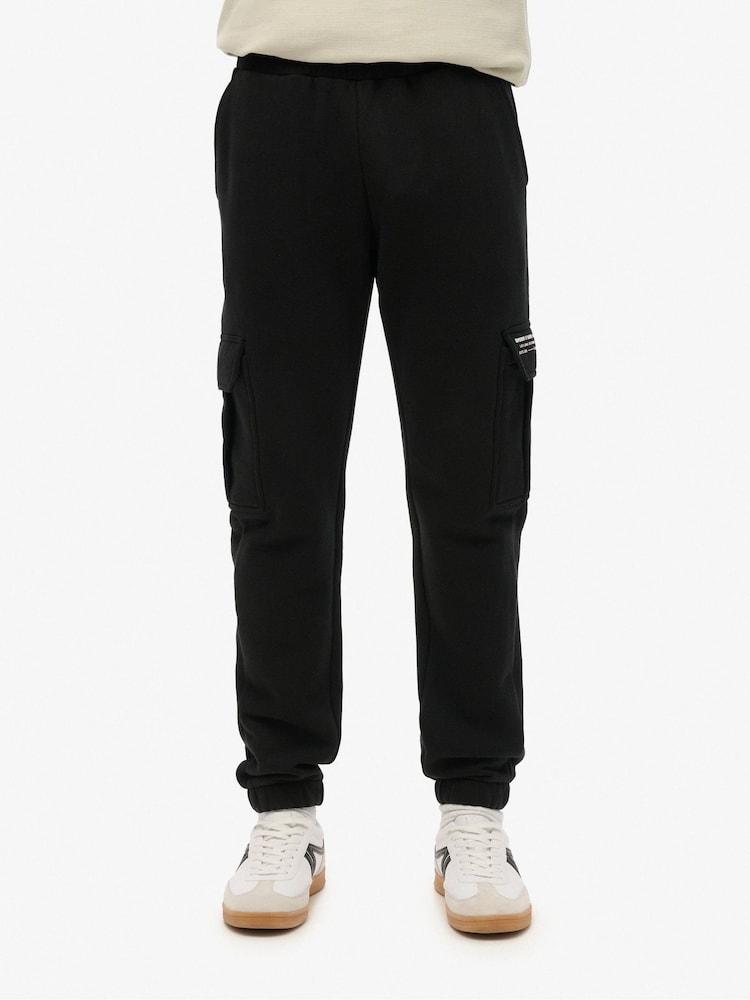 Superdry Black Utility Sport Joggers - Image 1 of 2
