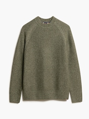 Superdry Beetle Green Chunky Raglan Jumper - Image 4 of 5
