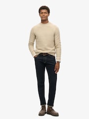 Superdry White Pepper Beige Chunky Raglan Jumper - Image 2 of 5