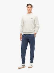 Superdry Heritage Navy Marl Essential Logo Joggers - Image 1 of 1