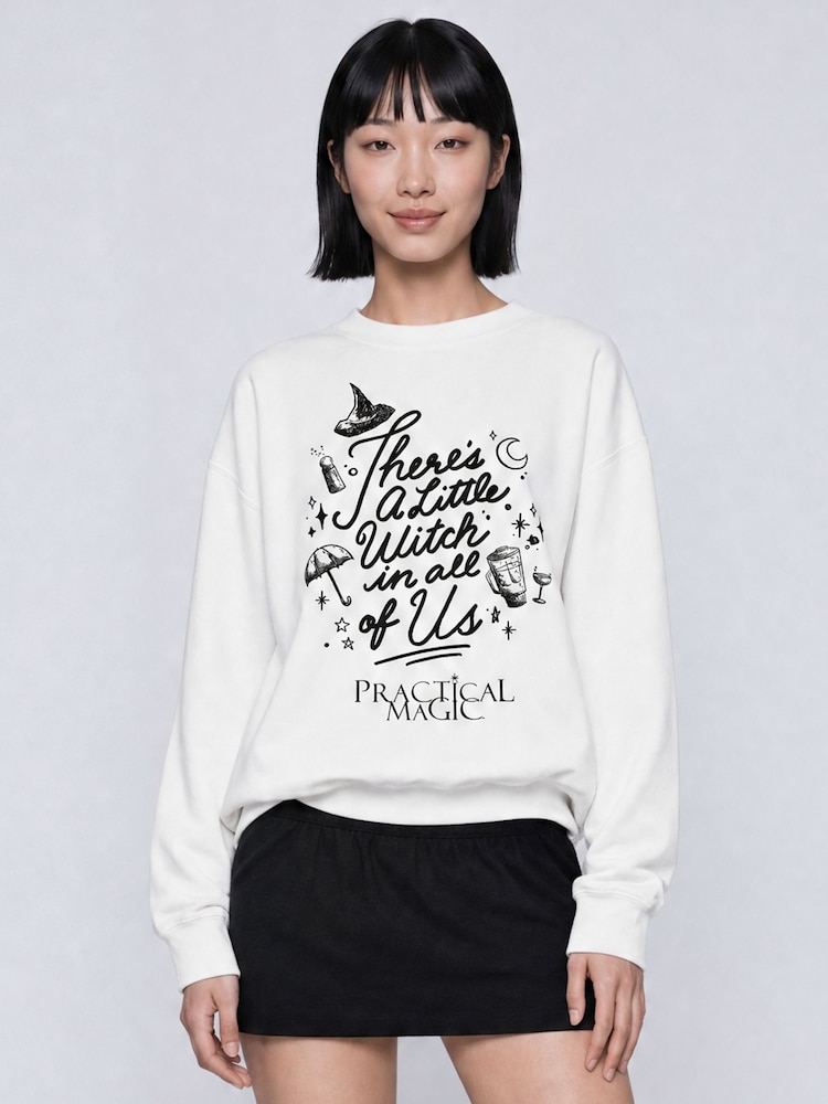 Brands In White Practical Magic There is a Little Witch Sweatshirt - Image 1 of 4
