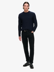 Superdry Navy Merchant Textured Crew Jumper - Image 2 of 5
