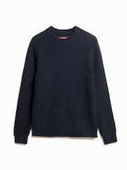 Superdry Navy Merchant Textured Crew Jumper - Image 4 of 5