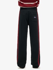 Superdry Black/Rich Burgundy Essential Logo Straight Joggers - Image 2 of 6