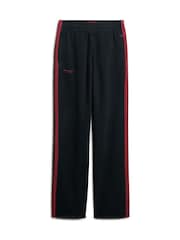 Superdry Black/Rich Burgundy Essential Logo Straight Joggers - Image 5 of 6