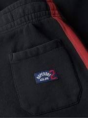 Superdry Black/Rich Burgundy Essential Logo Straight Joggers - Image 6 of 6