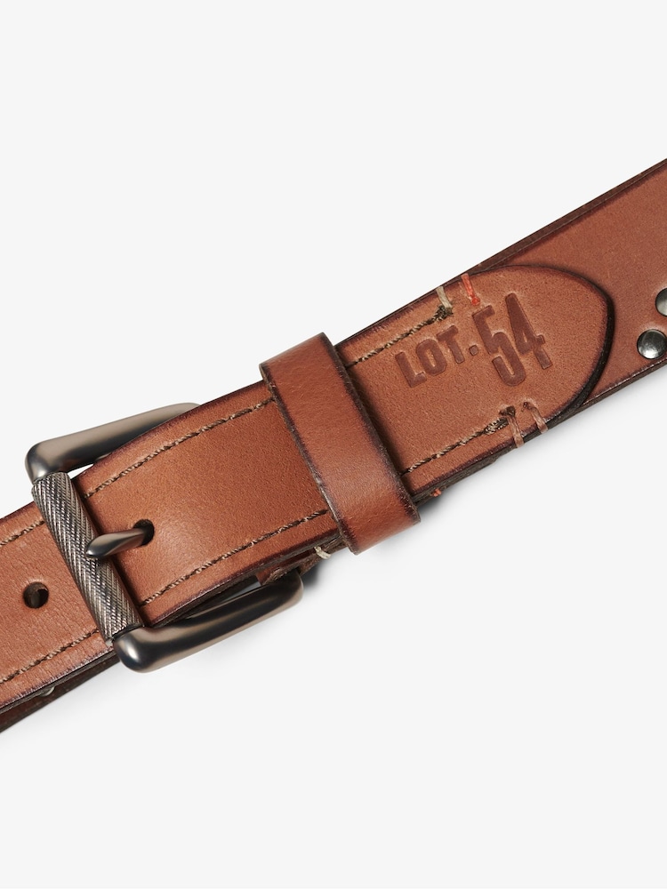 Superdry Tan 100% Cotton Branded Buckle Goods Belt - Image 3 of 3