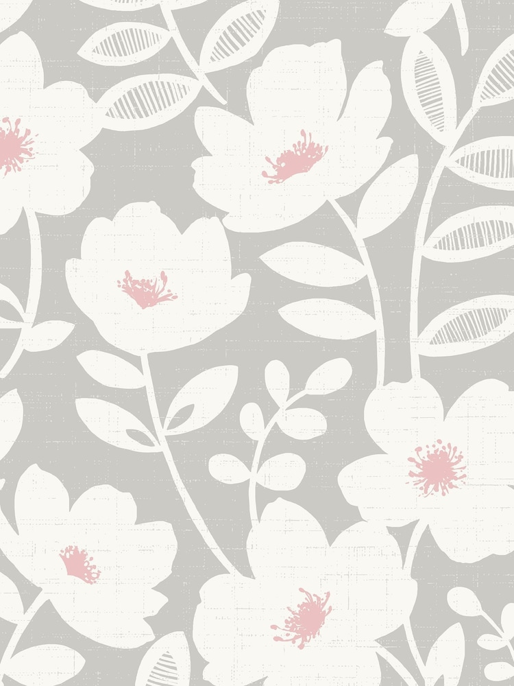 Urban Walls Pink Scandi Flower Wallpaper - Image 3 of 3 Urban Walls Pink Scandi Flower Wallpaper - Image 3 of 3