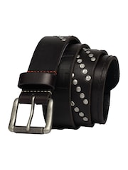 Superdry Black 100% Cotton Branded Buckle Goods Belt - Image 2 of 2
