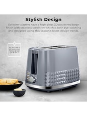 Tower Grey Solitaire 2 Slice Toaster - Image 3 of 8