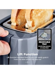 Tower Grey Solitaire 2 Slice Toaster - Image 6 of 8