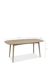 Bentley Designs Natural Dansk 6 Seater Dining Table - Image 1 of 2