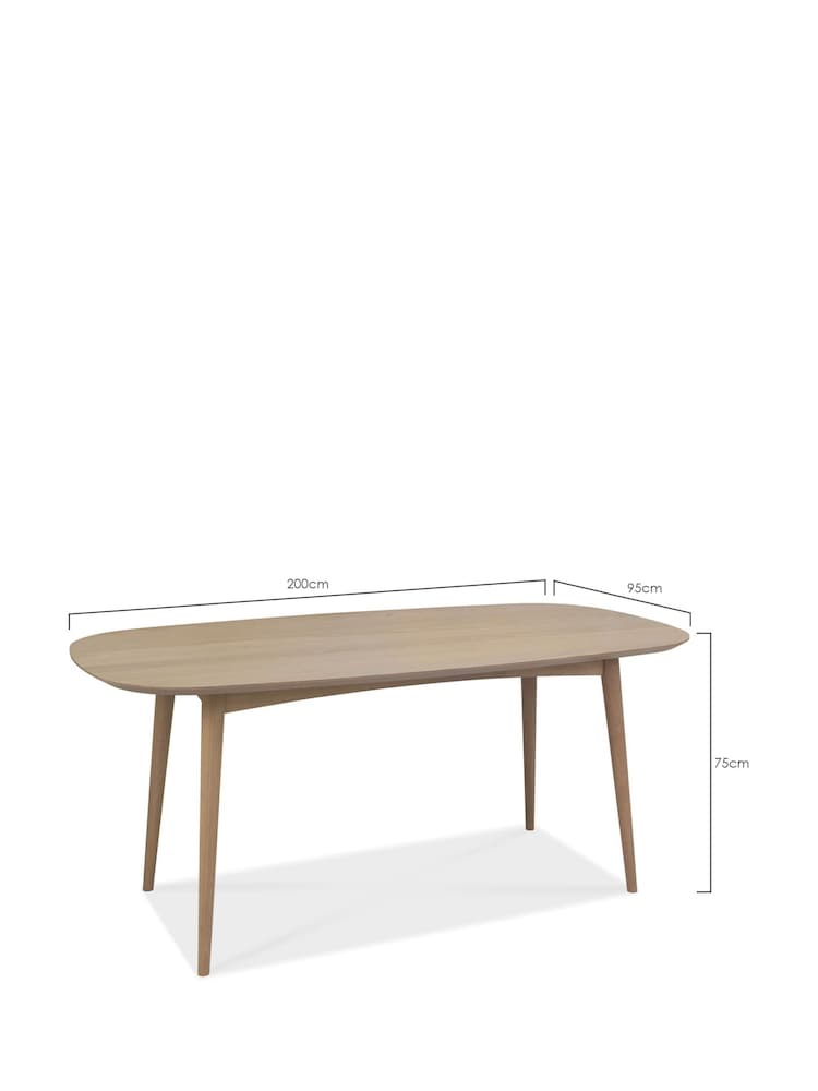 Bentley Designs Natural Dansk 6 Seater Dining Table - Image 1 of 2