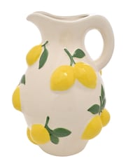 Widdop White Jug Vase With Lemons - Image 1 of 5