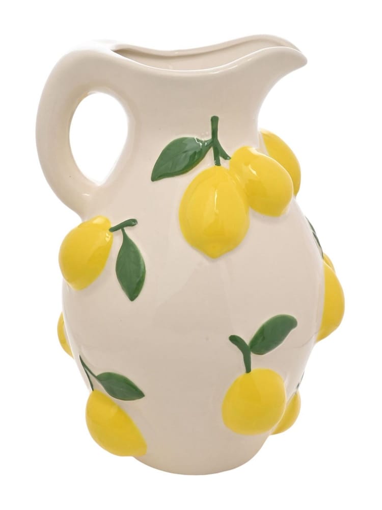 Widdop White Jug Vase With Lemons - Image 2 of 5 Widdop White Jug Vase With Lemons - Image 2 of 5