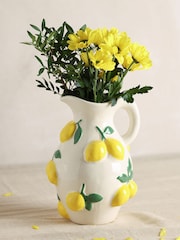 Widdop White Jug Vase With Lemons - Image 3 of 5