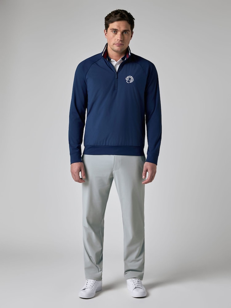 Callaway Blue Apparel Blocked Mixed Media Full Zip Jacket - Bild 1 von 6 Callaway Blue Apparel Blocked Mixed Media Full Zip Jacket - Bild 1 von 6