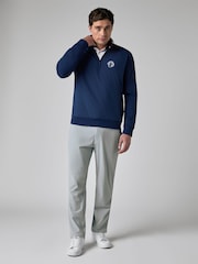 Callaway Blue Apparel Blocked Mixed Media Full Zip Jacket - Bild 4 von 6