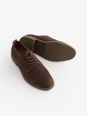 Brown Suedette Derby Shoes - Image 3 of 6
