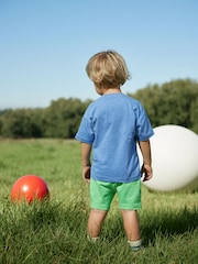 Blue/Green 100% Cotton T-Shirt And Shorts Set (3mths-7yrs) - Image 2 of 6