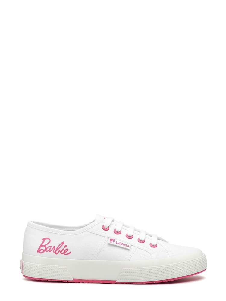 Superga 2750 Barbie Terry Cloth Patch White Trainers - Image 1 of 5