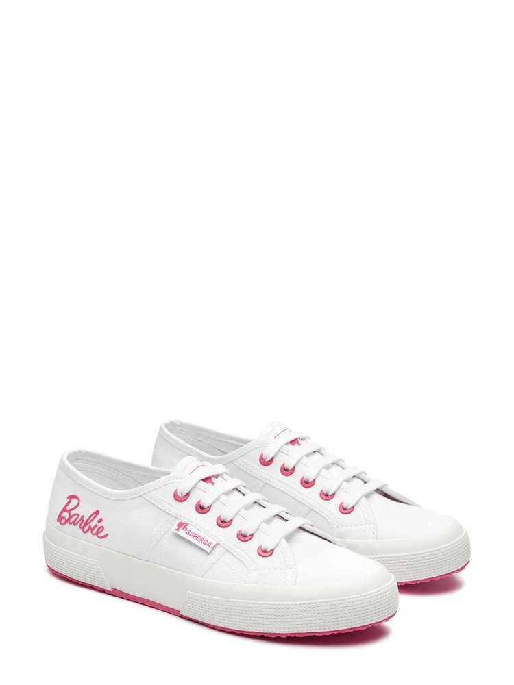 Superga 2750 Barbie Terry Cloth Patch White Trainers - Image 2 of 5