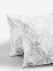 2 Pack White/Grey Geo Reversible Duvet Cover and Pillowcase Set - Image 6 of 6
