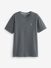 Blue/Sage/White/Charcoal Regular Fit 100% Cotton T-Shirts 4 Pack - Image 12 of 14