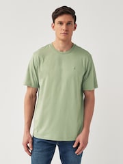 Blue/Sage/White/Charcoal Regular Fit 100% Cotton T-Shirts 4 Pack - Image 3 of 14