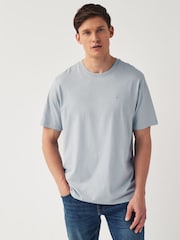 Blue/Sage/White/Charcoal Regular Fit 100% Cotton T-Shirts 4 Pack - Image 4 of 14