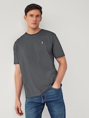 Blue/Sage/White/Charcoal Regular Fit 100% Cotton T-Shirts 4 Pack - Image 5 of 14