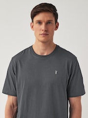 Blue/Sage/White/Charcoal Regular Fit 100% Cotton T-Shirts 4 Pack - Image 8 of 14