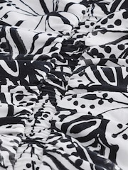 Monochrome 100% Cotton Jersey Bandeau Summer Mini Dress - Image 6 of 6