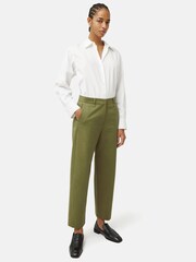 Jigsaw Green Nevis 100% Cotton Chino Trousers - Image 2 of 5
