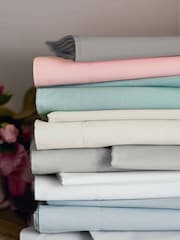 Laura Ashley Set of 2 Duck Egg Blue 400 Thread Count 100% Cotton Pillowcases - Image 4 of 4