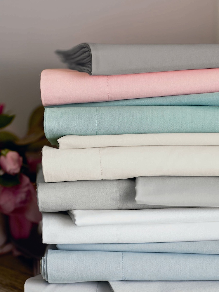 Laura Ashley Set of 2 Duck Egg Blue 400 Thread Count 100% Cotton Pillowcases - Image 4 of 4