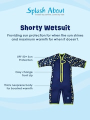Turtle Tide Blue - Splash About Shorty Wetsuit - Larawan 9 ng 9