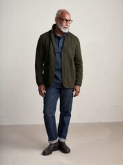 Seasalt Cornwall Blue Herdsman Long Sleeve Rugby Top - Image 3 of 5