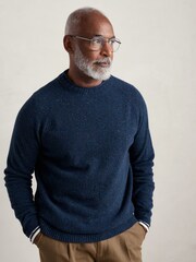 Seasalt Cornwall Blue Mens Fitcher Knitted Jumper - Image 1 of 1