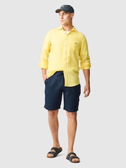 Rodd & Gunn Navy Blue Linen 9" Resort Shorts - Image 3 of 5