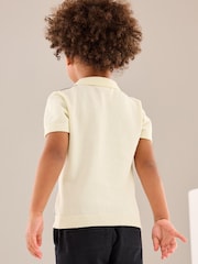 Grey/Ecru White Zip Neck Knitted Polo Shirt (3mths-7yrs) - Image 3 of 7