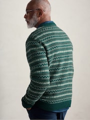 Seasalt Cornwall Green Layline Fair Isle Jumper - Image 2 of 4
