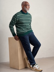 Seasalt Cornwall Green Layline Fair Isle Jumper - Image 3 of 4
